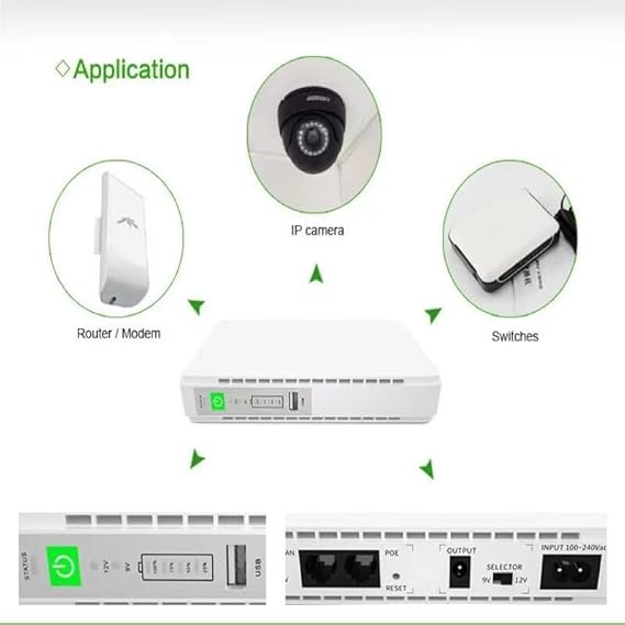 10400mah Multifunctional Mini DC UPS for Fiber/Wi-Fi Router Backup
